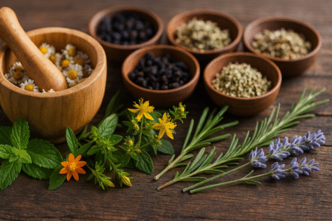 Welche Heilkräuter sich positiv auf Stress auswirken.